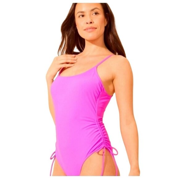 Shade & Shore Women's One-Piece Swimsuit Adjustable Straps Ruched Sides Medium ( - Picture 10 of 10